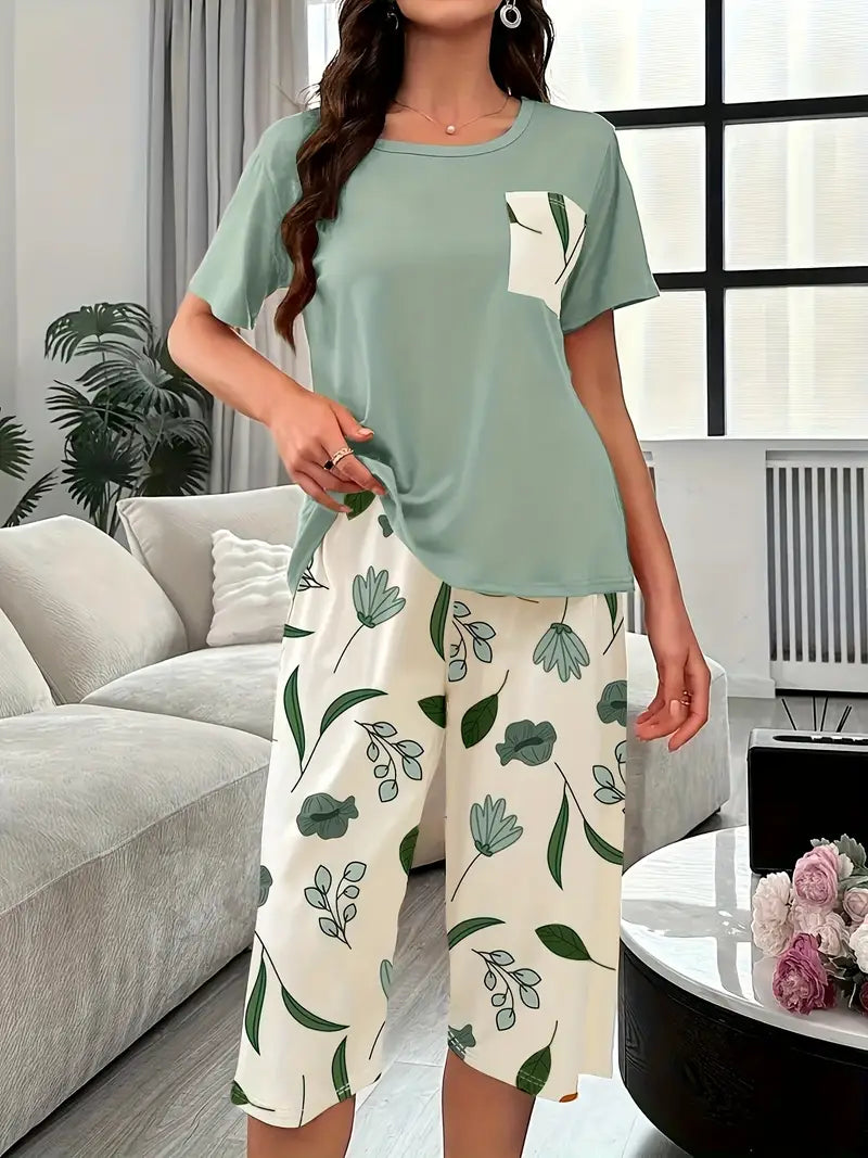 Kinsley - Set Confortabil De Imbrăcăminte De Casă Cu Imprimeu Floral