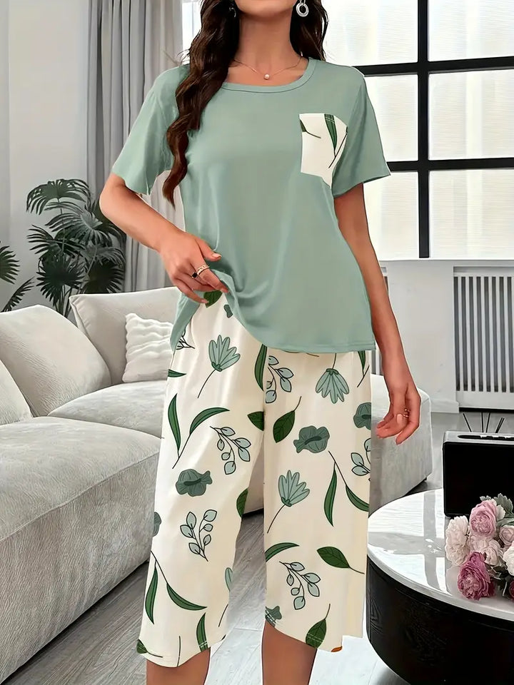 Kinsley - Set Confortabil De Imbrăcăminte De Casă Cu Imprimeu Floral