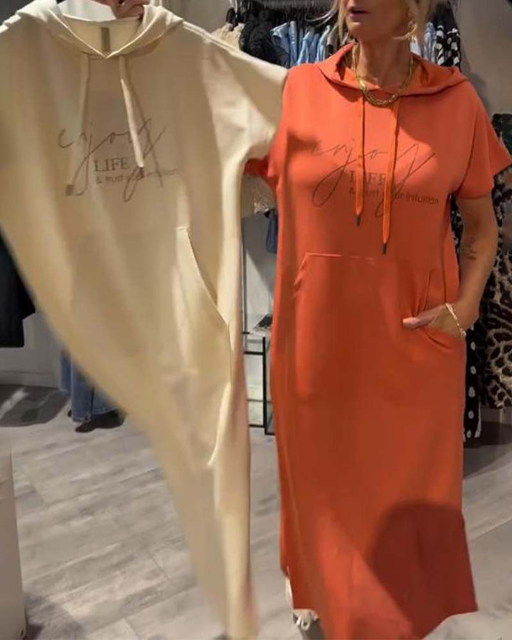 Nadia - Rochie Elegantă cu Glugă