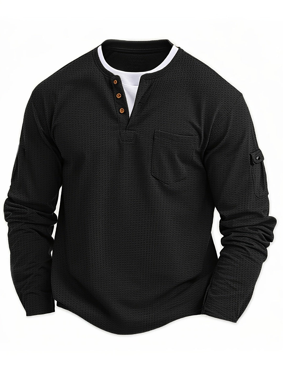 Wladimir - Tricou Polo Cu Mâneci Lungi, Nasturi Si Buzunar