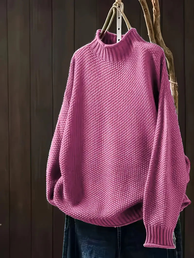 Pippa - Pulover Casual De Larnă Cu Mâneci Lungi