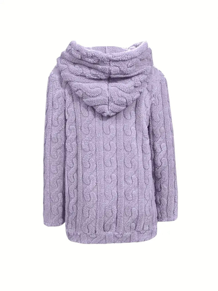 Ganka - Hanorac Cu Glugă și Fermoar Mâneci Lungi