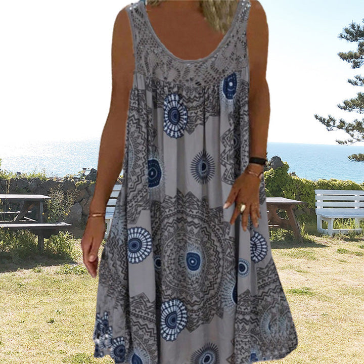 Paduch - Rochie Casual De Vară Fără Mâneci Cu Imprimeu