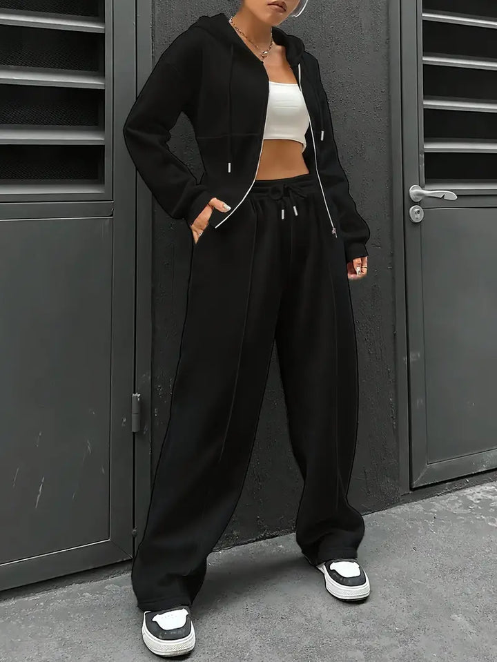 Nanci - Set Casual Cu Două Piese Cu Mâneci Lungi