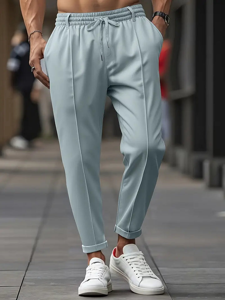 Crawford - Casual Subțire Potrivit Pantaloni Cu Talie Elastică