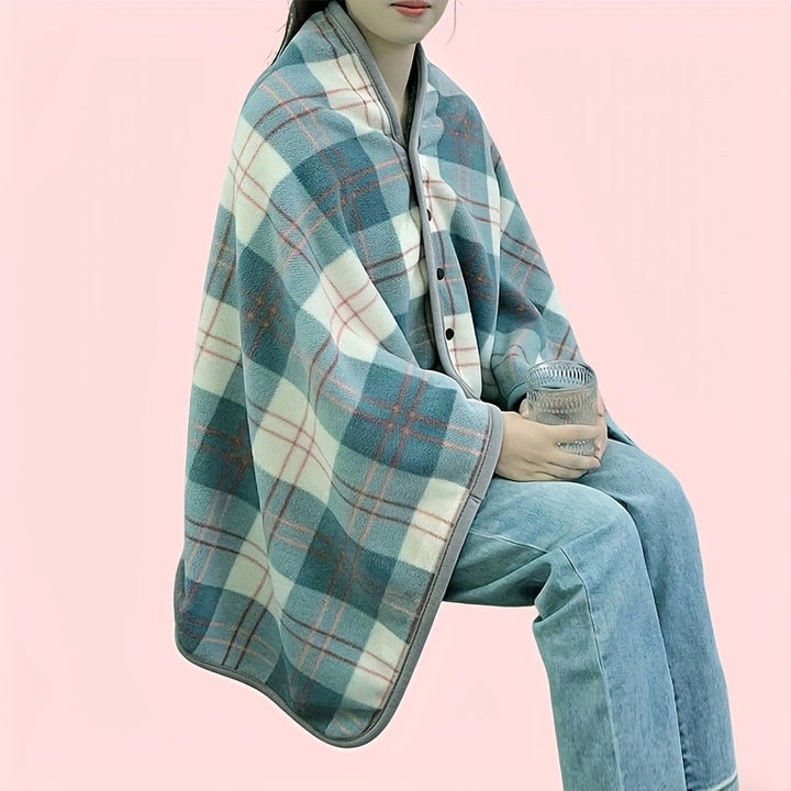 Erlissa - Winter Plaid Wearable Blanket Shawl
