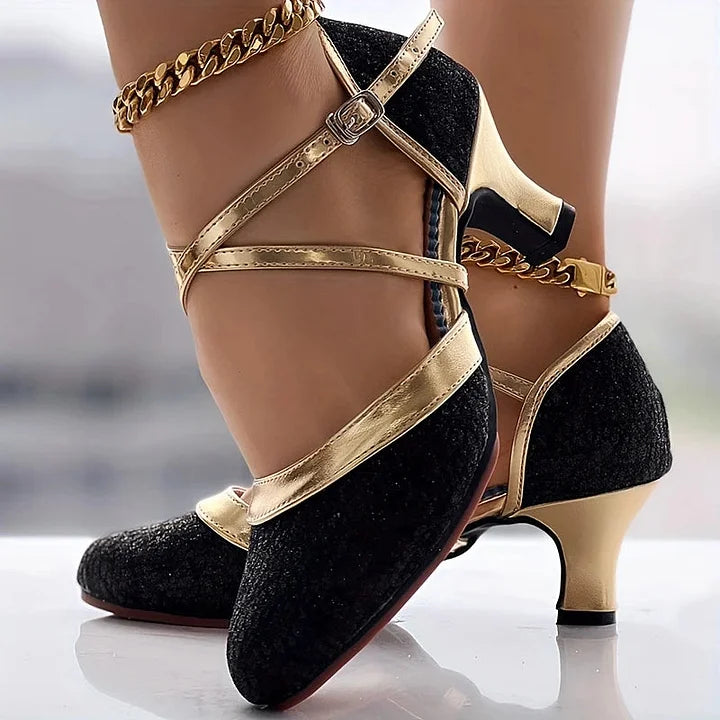 Taleia - Sandale Elegante Cu Toc Gros