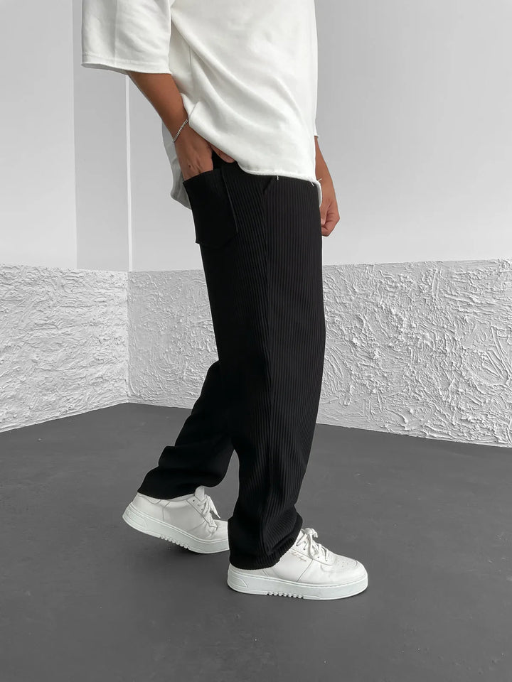 Wigand – Pantaloni Confortabili Din Spandex Cu Nervuri