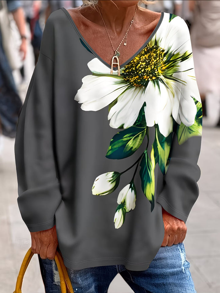 Daphna - Tricou Oversized Cu Imprimeu Floral