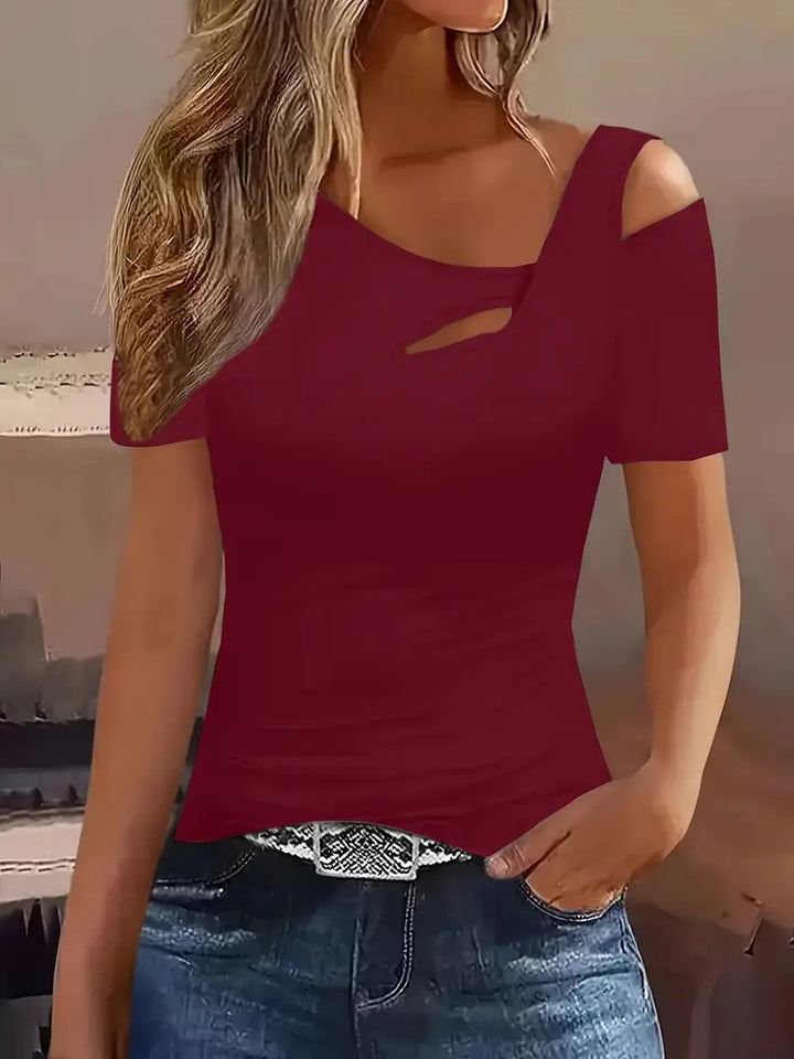 Nektaria - Top Cu Mâneci Scurte Stil Cazual