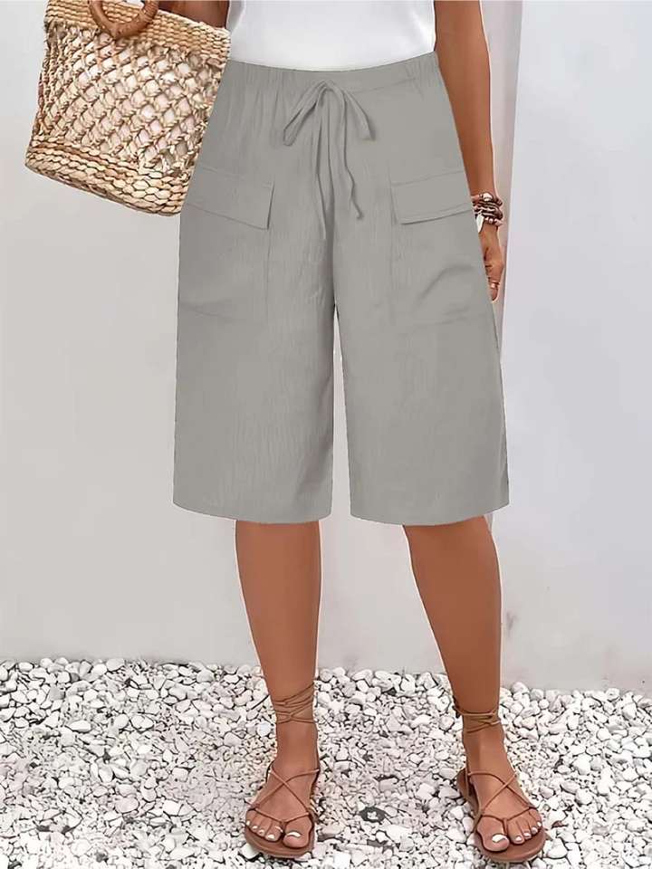 Lisanne - Pantaloni Scurți Cu Talie Elastică