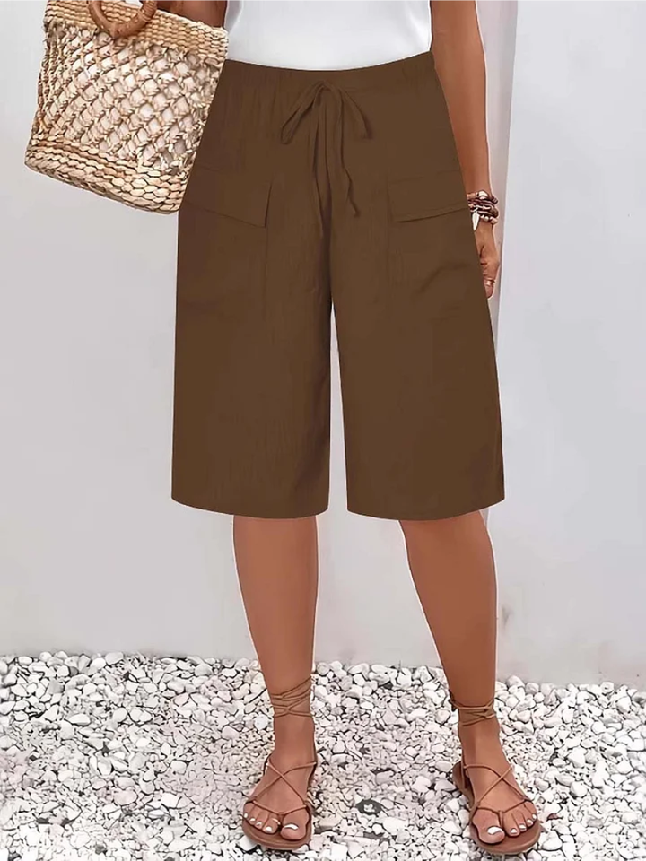 Lisanne - Pantaloni Scurți Cu Talie Elastică