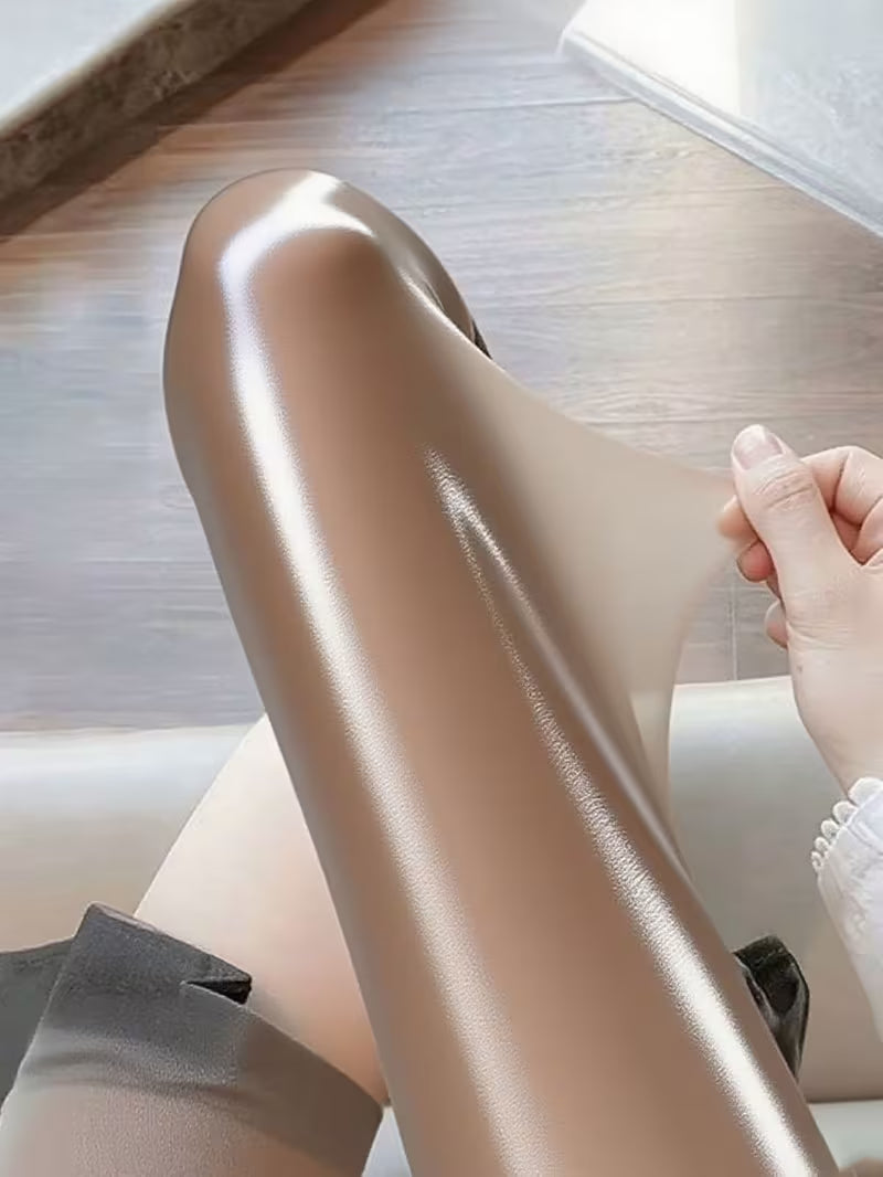 Bekah – Colanți Elastici cu Picioare cu Luciu Intens