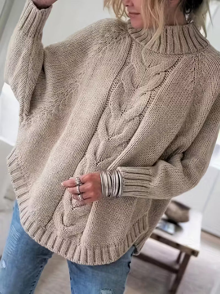 Pamella - Pulover Supradimensionat Cu Model Tricotat