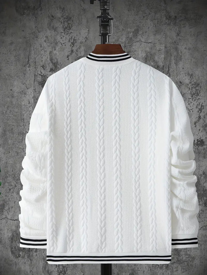 Felips - Jachetă De Baseball Cu Decor In Dungi Jacquard