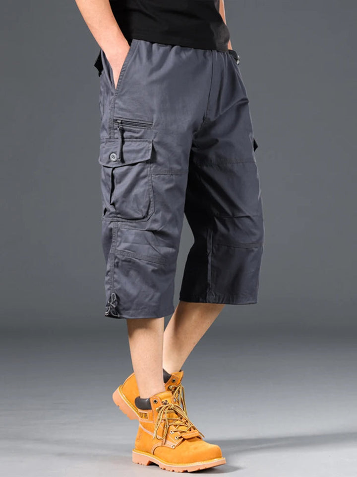 Esman - Pantaloni Scurți Cargo cu Talie Elastică