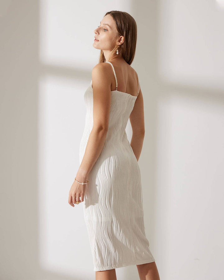 Simonen - Rochie MIDI Fără Mâneci Pearl Wave