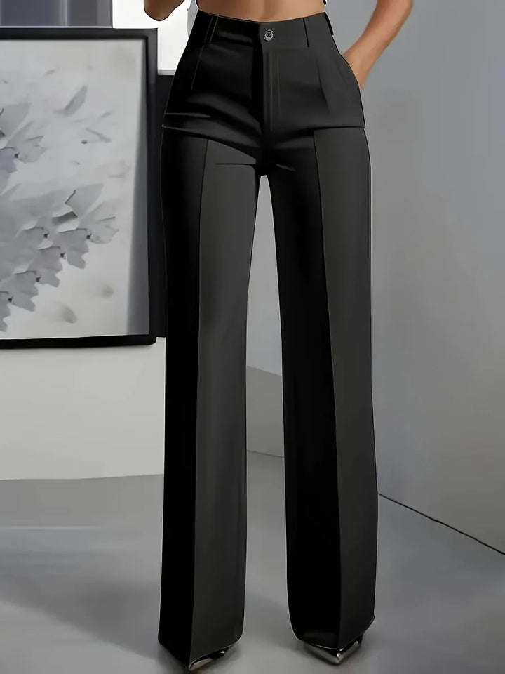 Hodit - Pantaloni Eleganți Elastici cu Talie înaltă