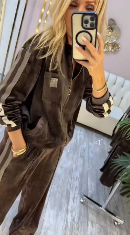 Laoise - Tricou Din Catifea Cu Borduri în Dungi