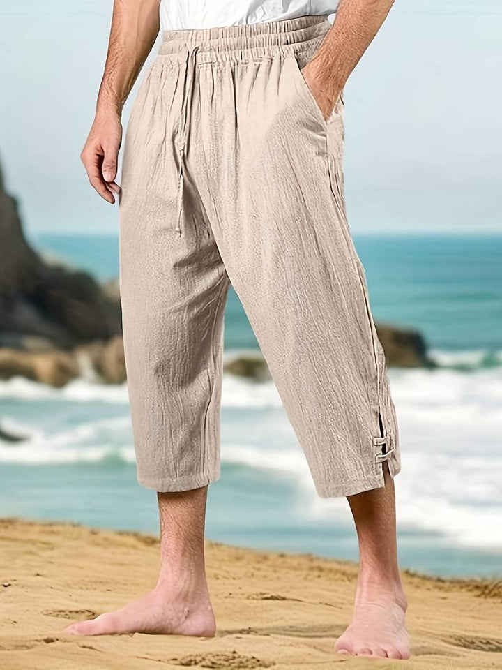 Eksteen - Pantaloni Casual Din in Cu Mai Multe Buzunare