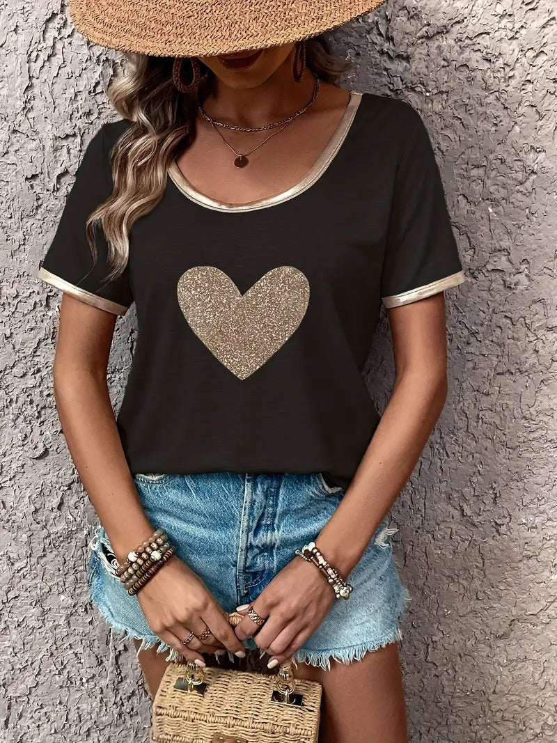 Lamprini - Tricou Elegante Cu Mâneci Scurte