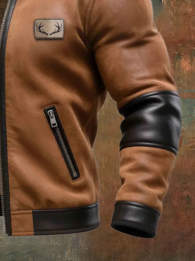 Labuschagne - Jacheta Din Piele și Piele întoarsă Vintage Călduroasă