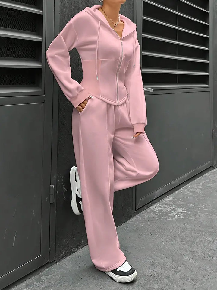 Nanci - Set Casual Cu Două Piese Cu Mâneci Lungi