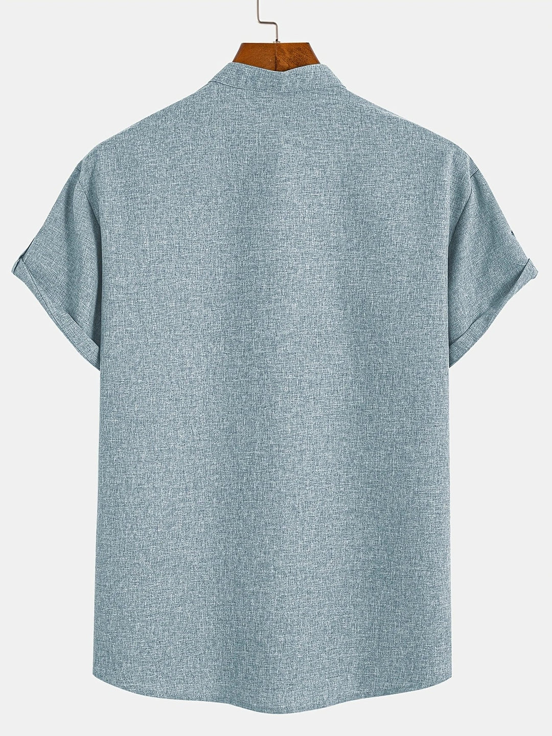 Elliott - Cămașă Elegantă Cu Mâneci Scurte și Guler înalt