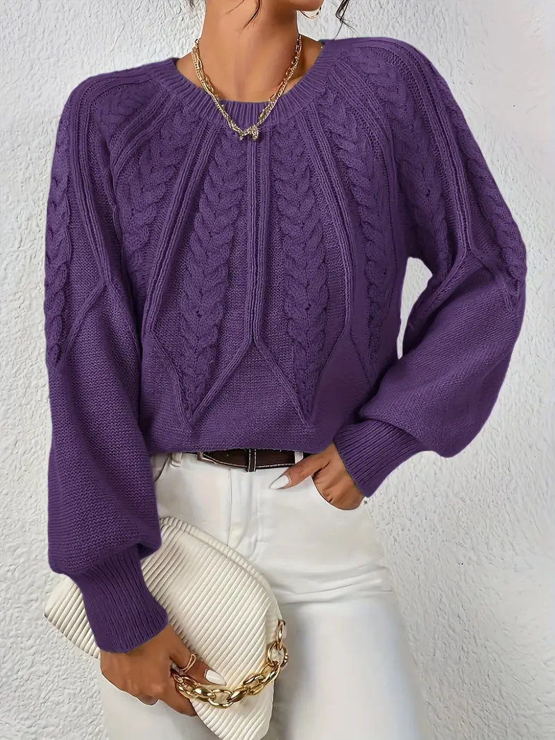 Özden - Pulover Elegant Cu Mâneci Lungi