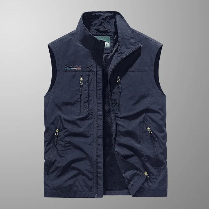 Vincent - Vestă Cargo Outdoor Respirabilă cu Multiple Buzunare