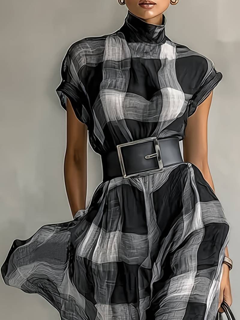 Nethara - Rochie Elegantă de Toamnă cu Curea