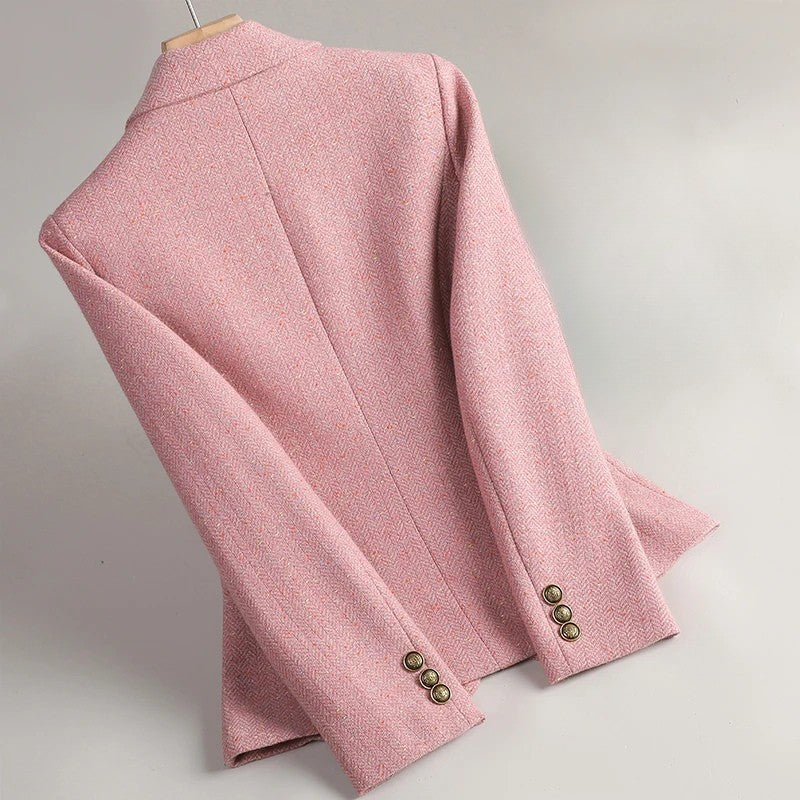 Cesira - Blazer Din Tweed Cu Modelul în Zig Zag
