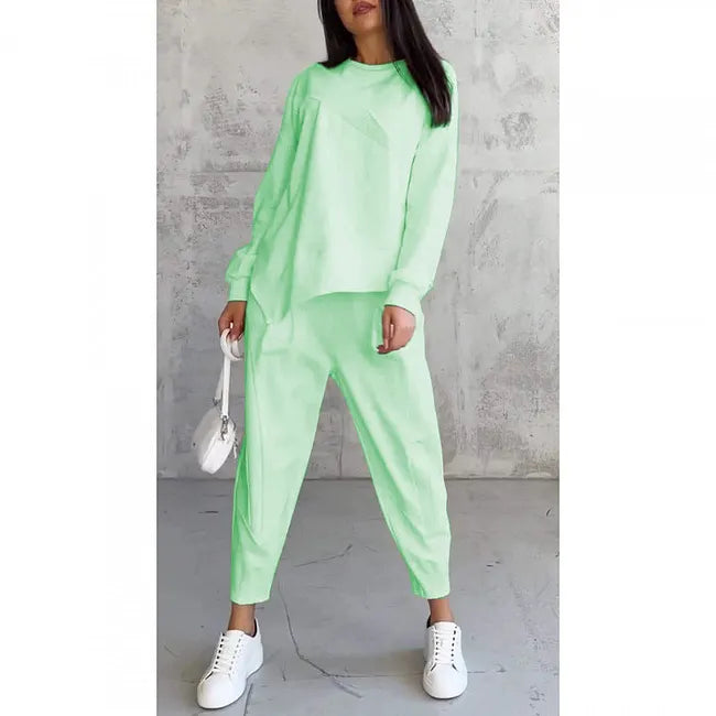 Tashia – Set Casual Compus Din Hanorac cu Mâneci Lungi și Pantaloni de Jogging