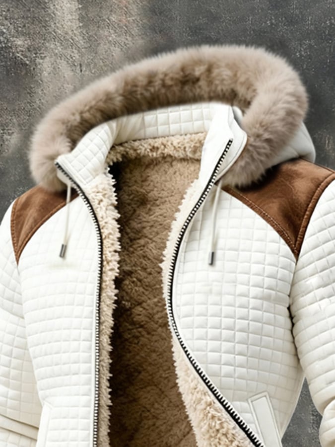 Vikram - Jacheta Retro Călduroasă Pentru Exterior, Cu Model Waffle