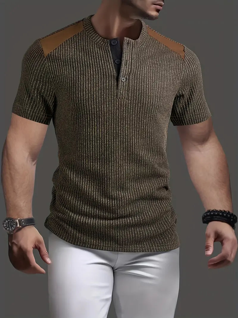 Cihan - Cămașă Casual Din Tricot cu Dungi