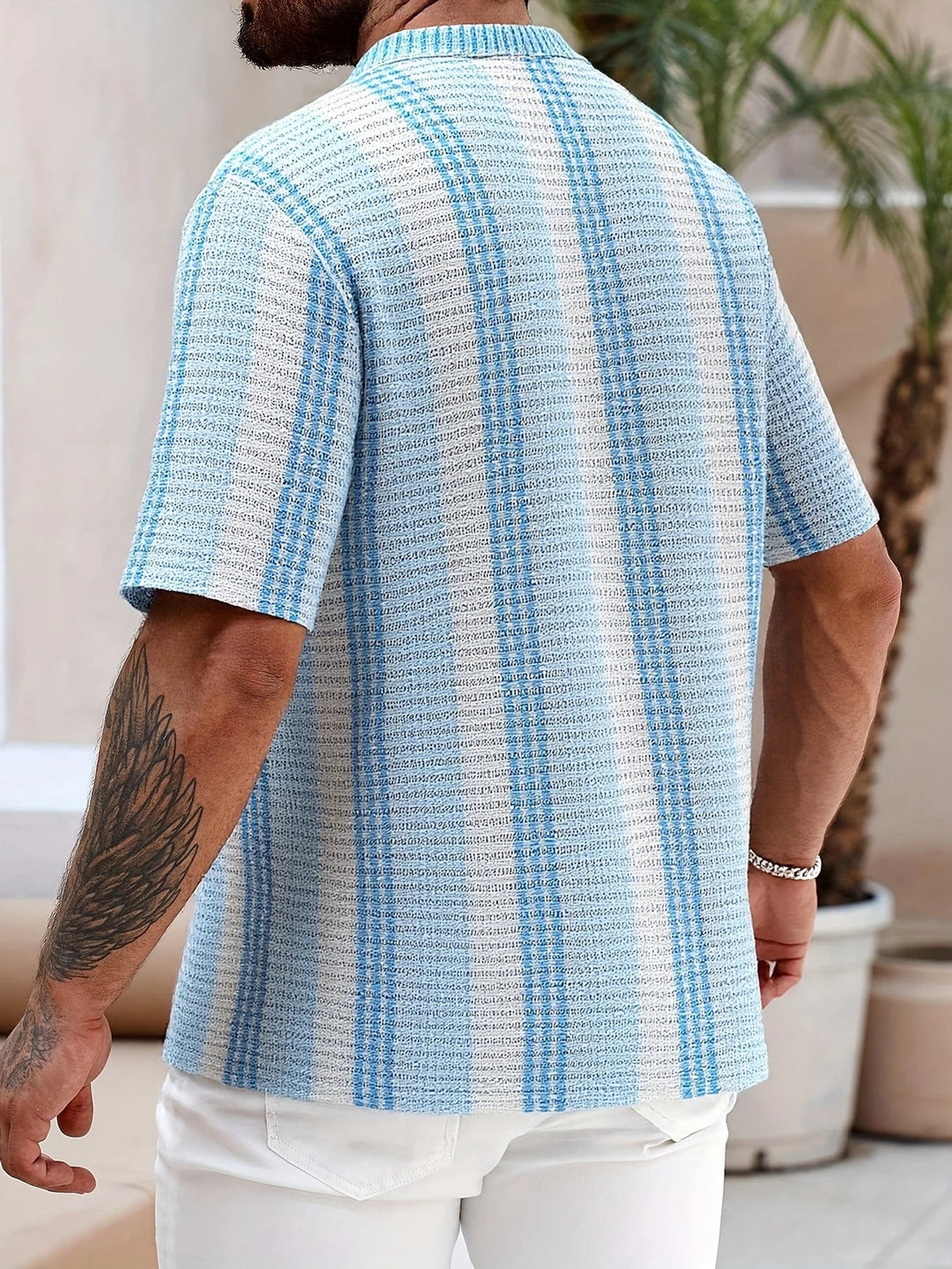 Avram - Cămașă Casual Cu Dungi Si Nasturi