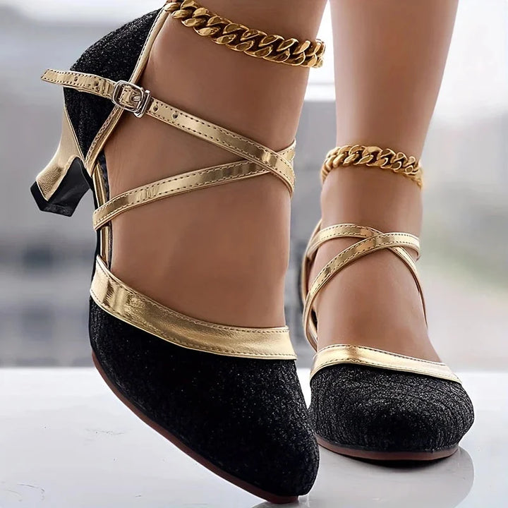Taleia - Sandale Elegante Cu Toc Gros