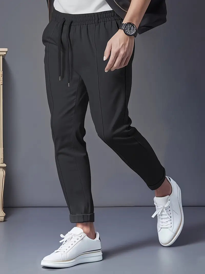 Crawford - Casual Subțire Potrivit Pantaloni Cu Talie Elastică