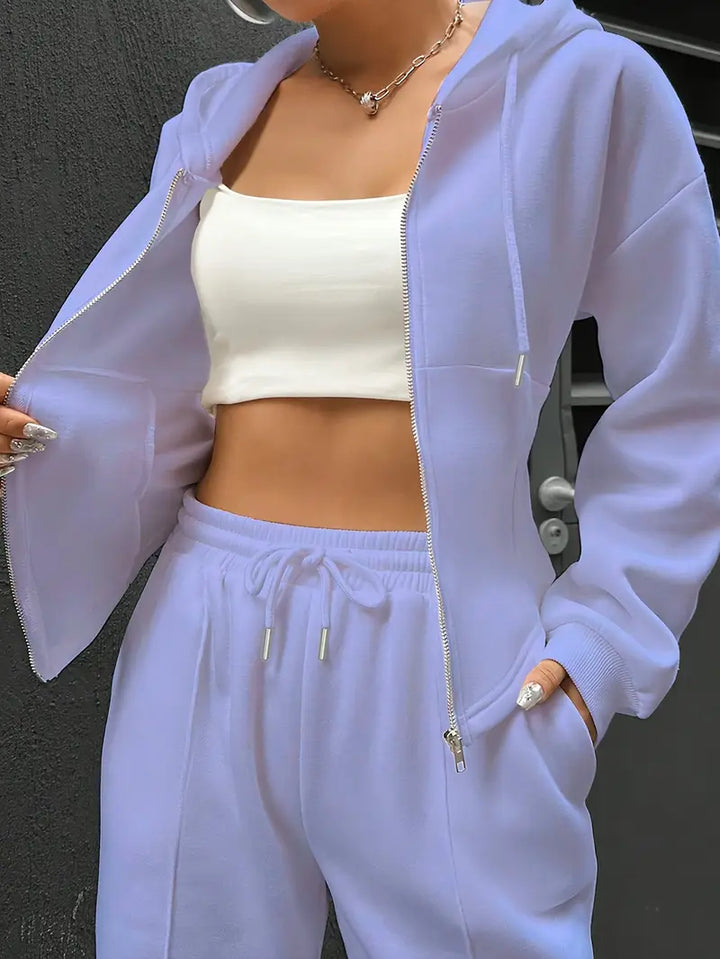 Nanci - Set Casual Cu Două Piese Cu Mâneci Lungi
