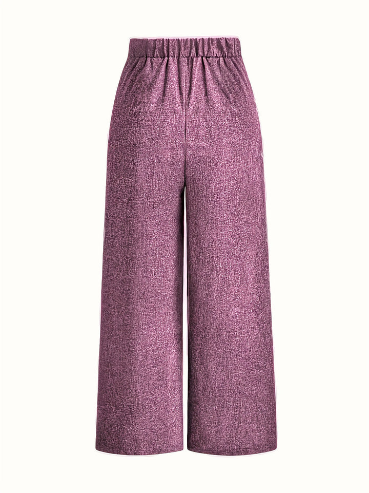 Nmelda - Pantaloni Cu Talie înaltă și Picior Larg