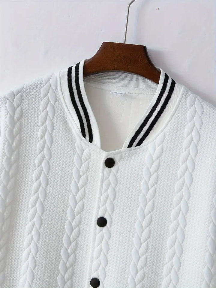 Felips - Jachetă De Baseball Cu Decor In Dungi Jacquard
