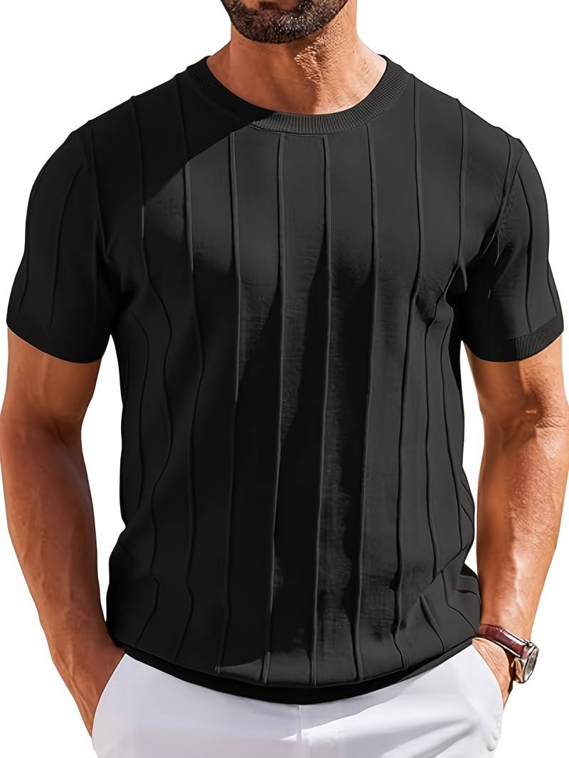 Sang - Tricou De Vară Din Tricot Cu Guler Rotund