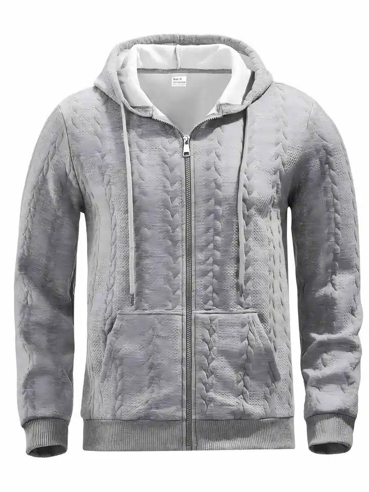 Philipp - Hanorac Casual Cu Glugă și Fermoar Cu Mâneci Lungi