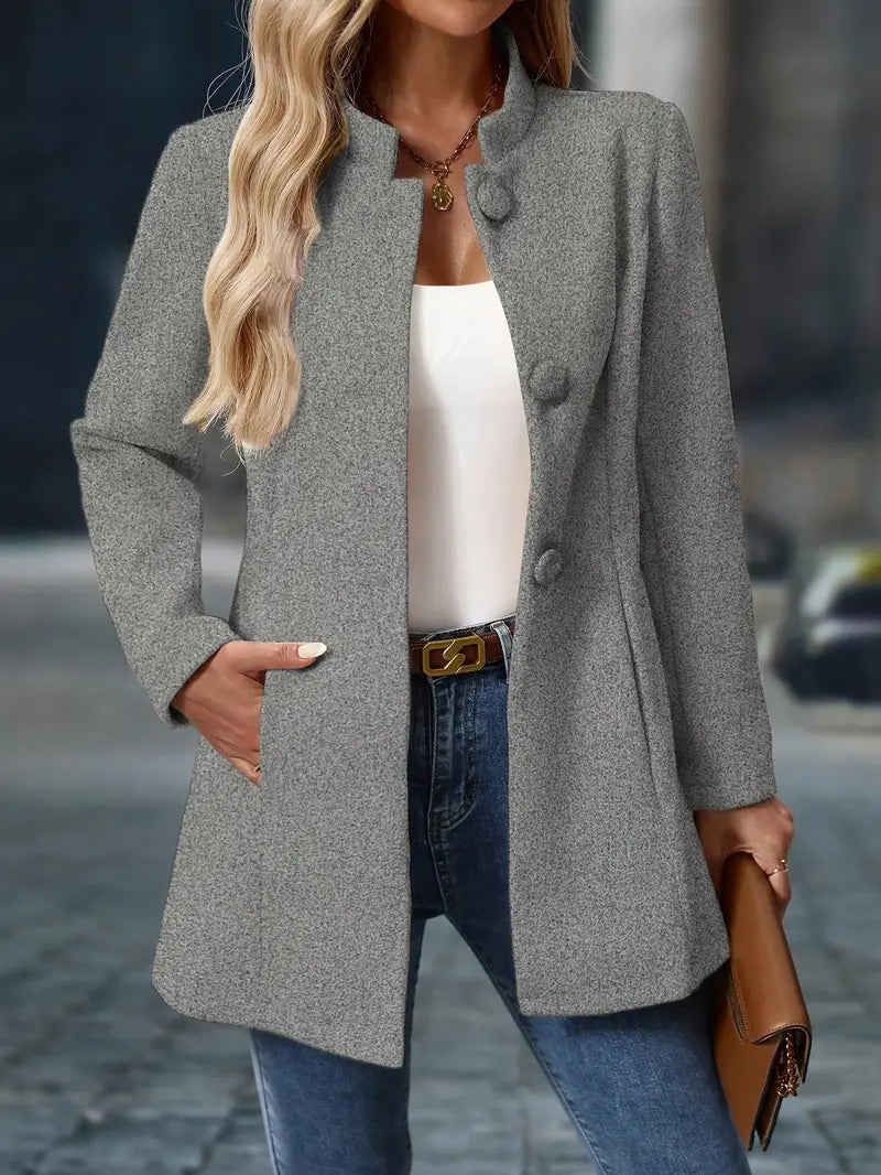 Enrietta - Blazer Elegant Cu Un Singur Rând De Nasturi