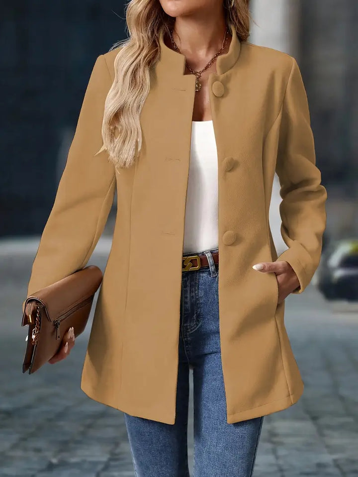 Enrietta - Blazer Elegant Cu Un Singur Rând De Nasturi