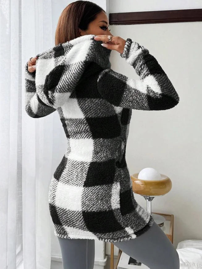 Tissaia - Jacheta Elegantă Cu Glugă și Fermoar