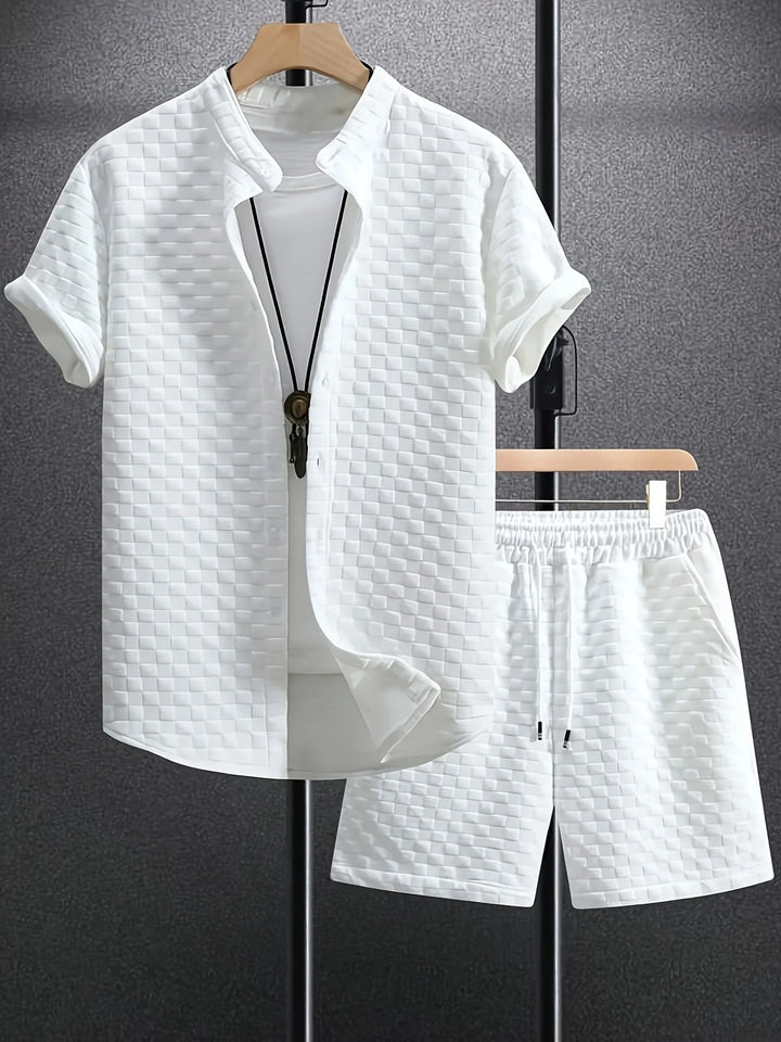 Zane - Set Casual De vară Cu Cămașă Cu Mâneci Scurte și Pantaloni Scurți