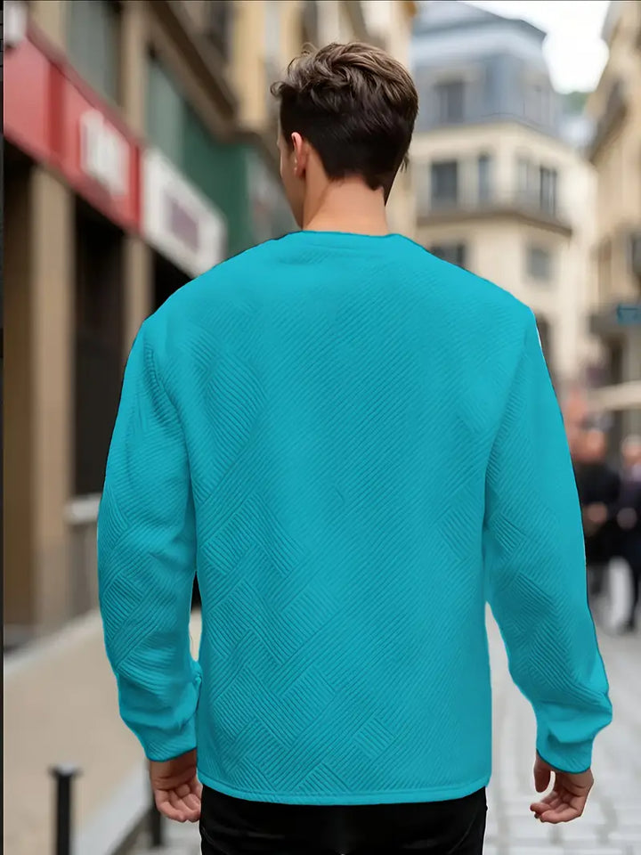 Malinga - Hanorac Casual Cu Model Geometric și Mâneci Lungi