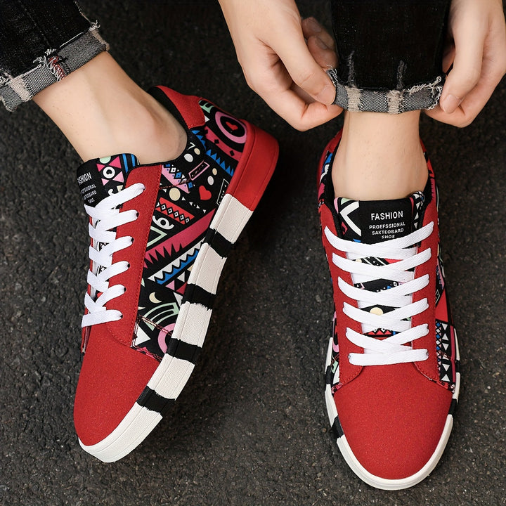 Nalson - Adidași Cu șireturi și Imprimeu Geometric