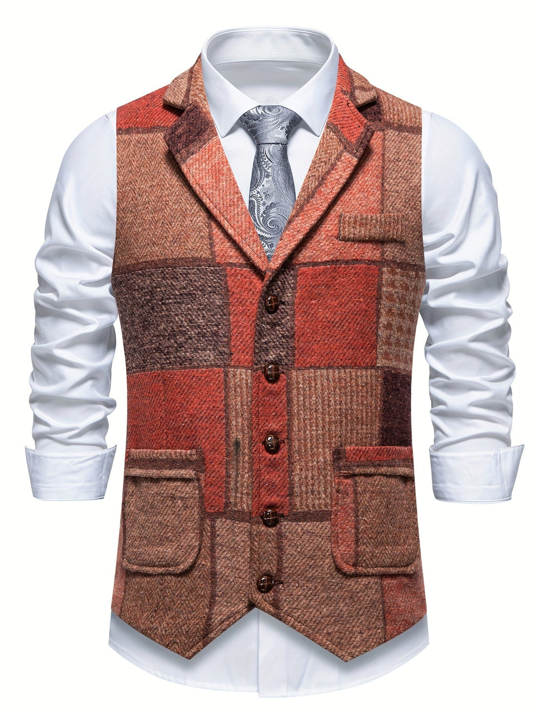Saverse - Vestă Din Tweed Cu Modelul în Zig Zag